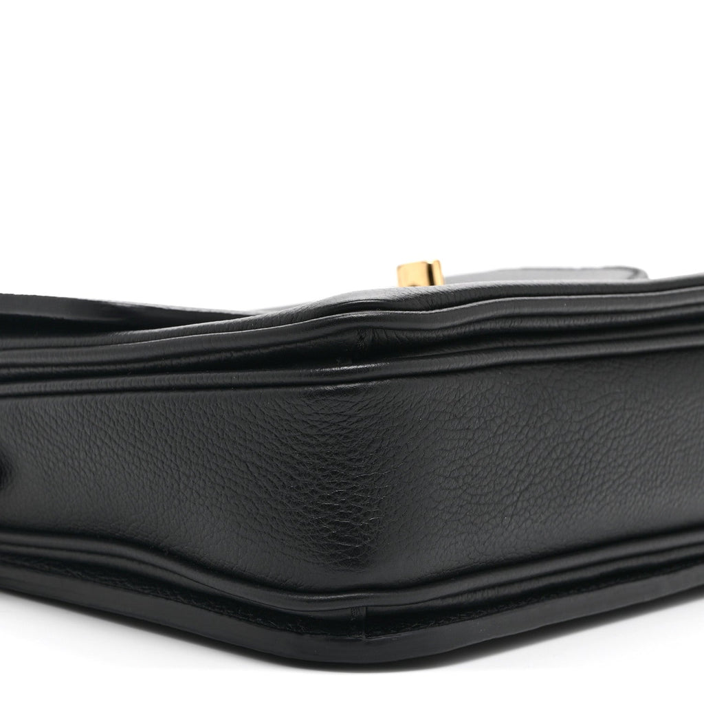 Grained Calfskin Lockme Oxford Black