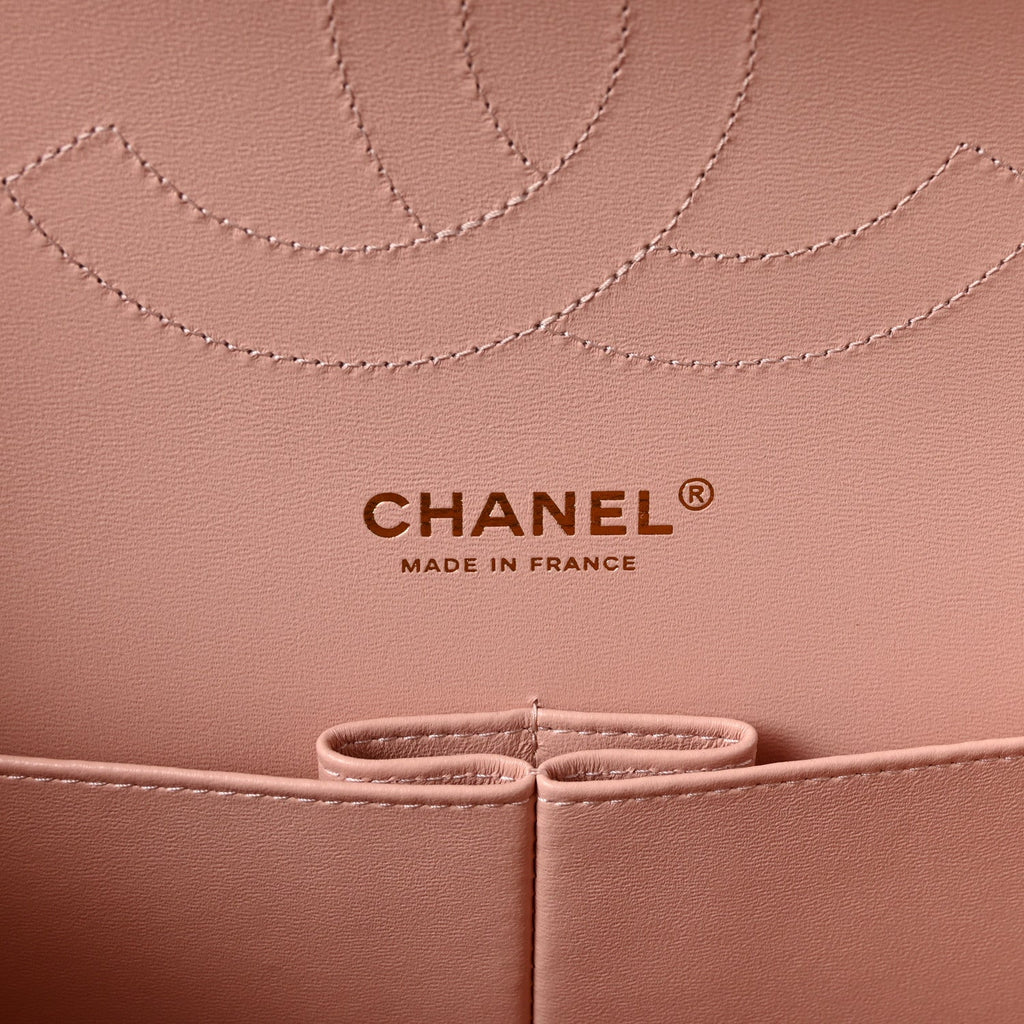 Caviar Quilted Jumbo Double Flap Light Pink
