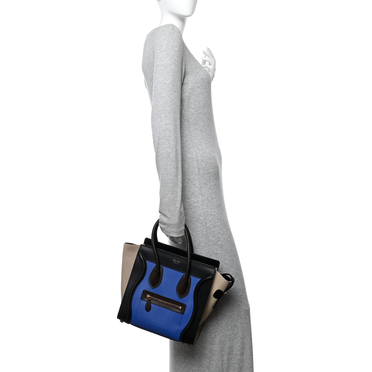 Smooth Calfskin Micro Tri-Color Luggage Indigo