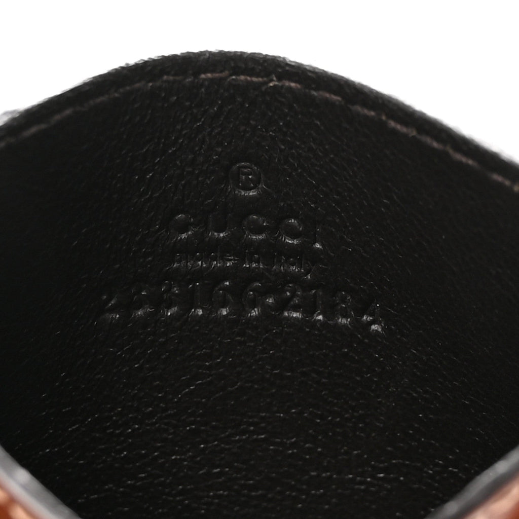 GG Supreme Monogram Calfskin  Holder Beige Ebony Cuir