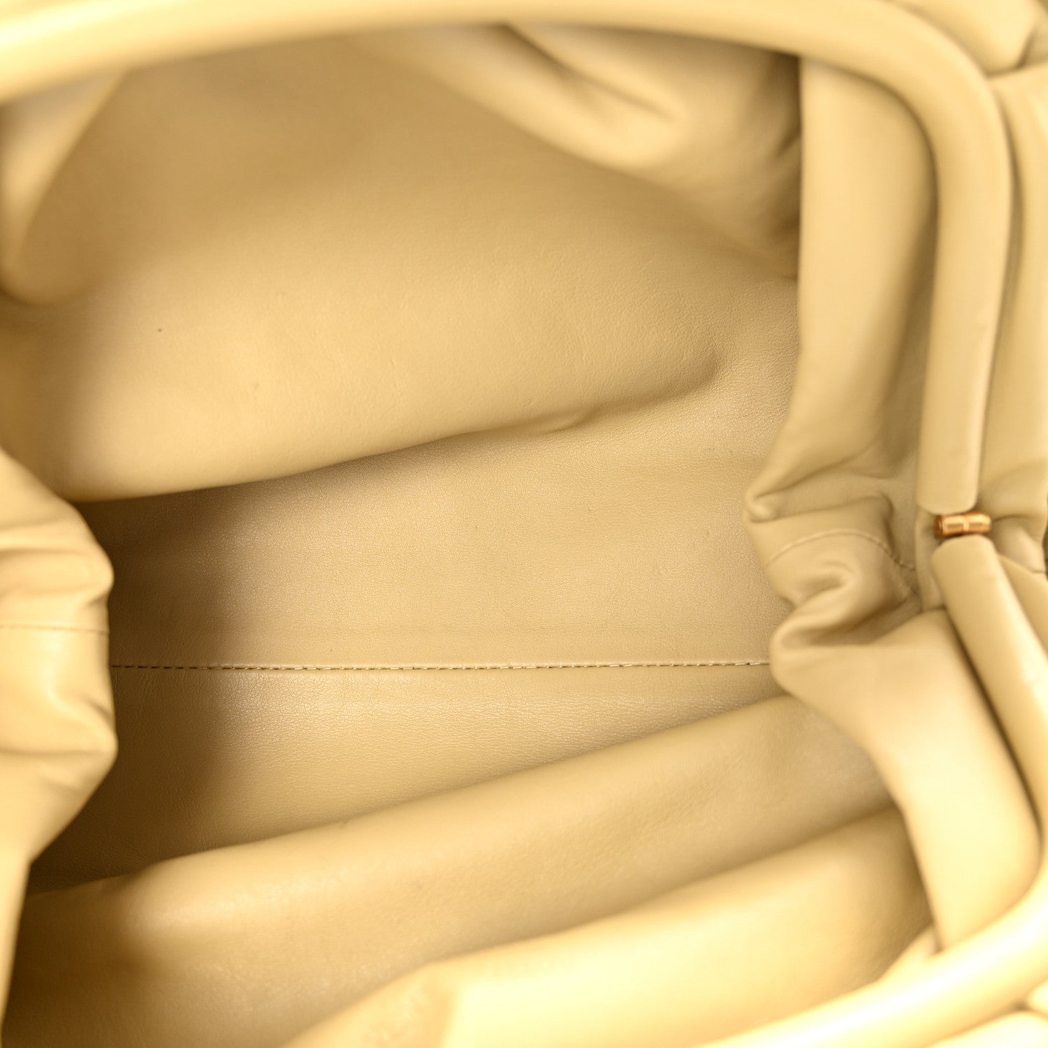 Smooth Butter Calf The Pouch Oversized Clutch Tapioca