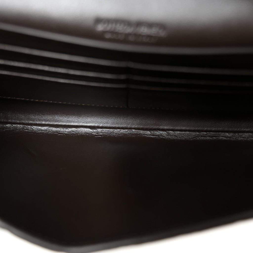 Nappa Intrecciato Long Andiamo Top Handle Clutch Fondant