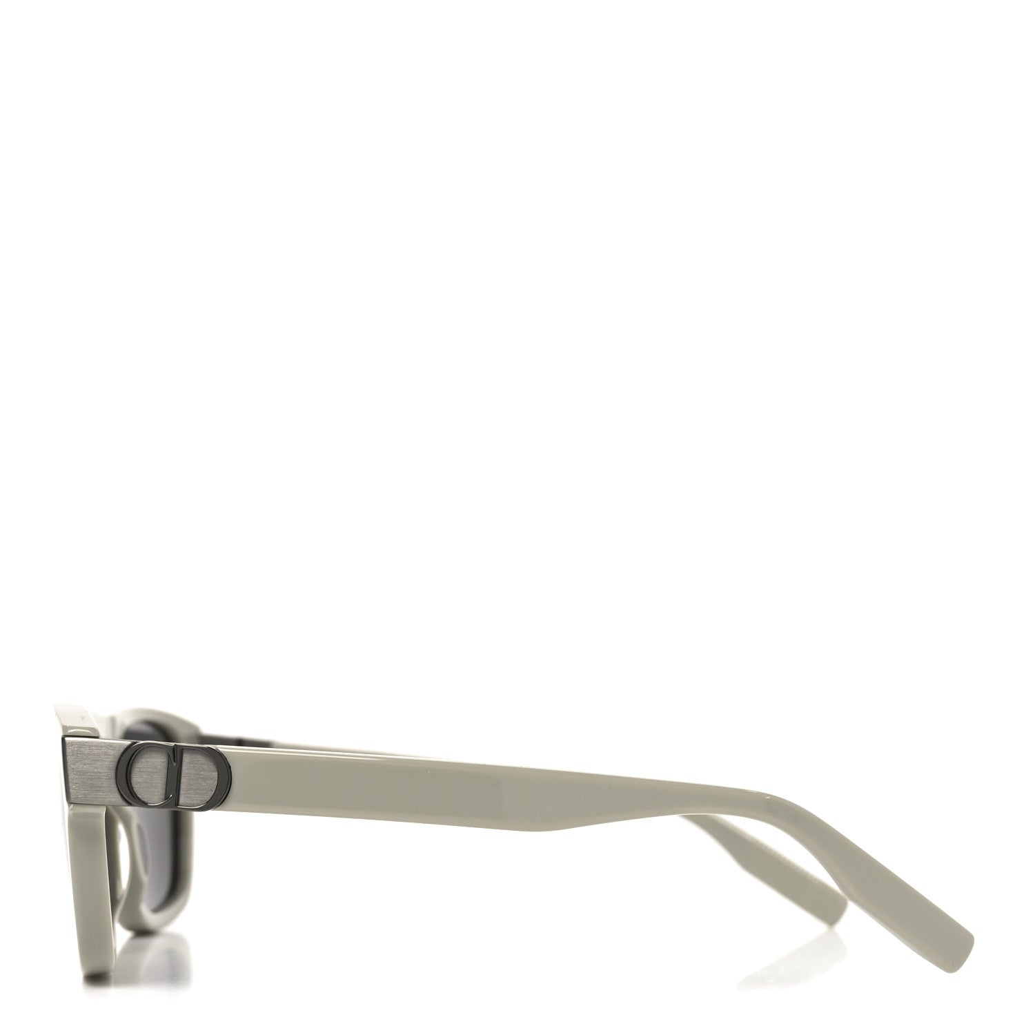 Acetate Rectangular CD Icon S31 Sunglasses Beige Smoke