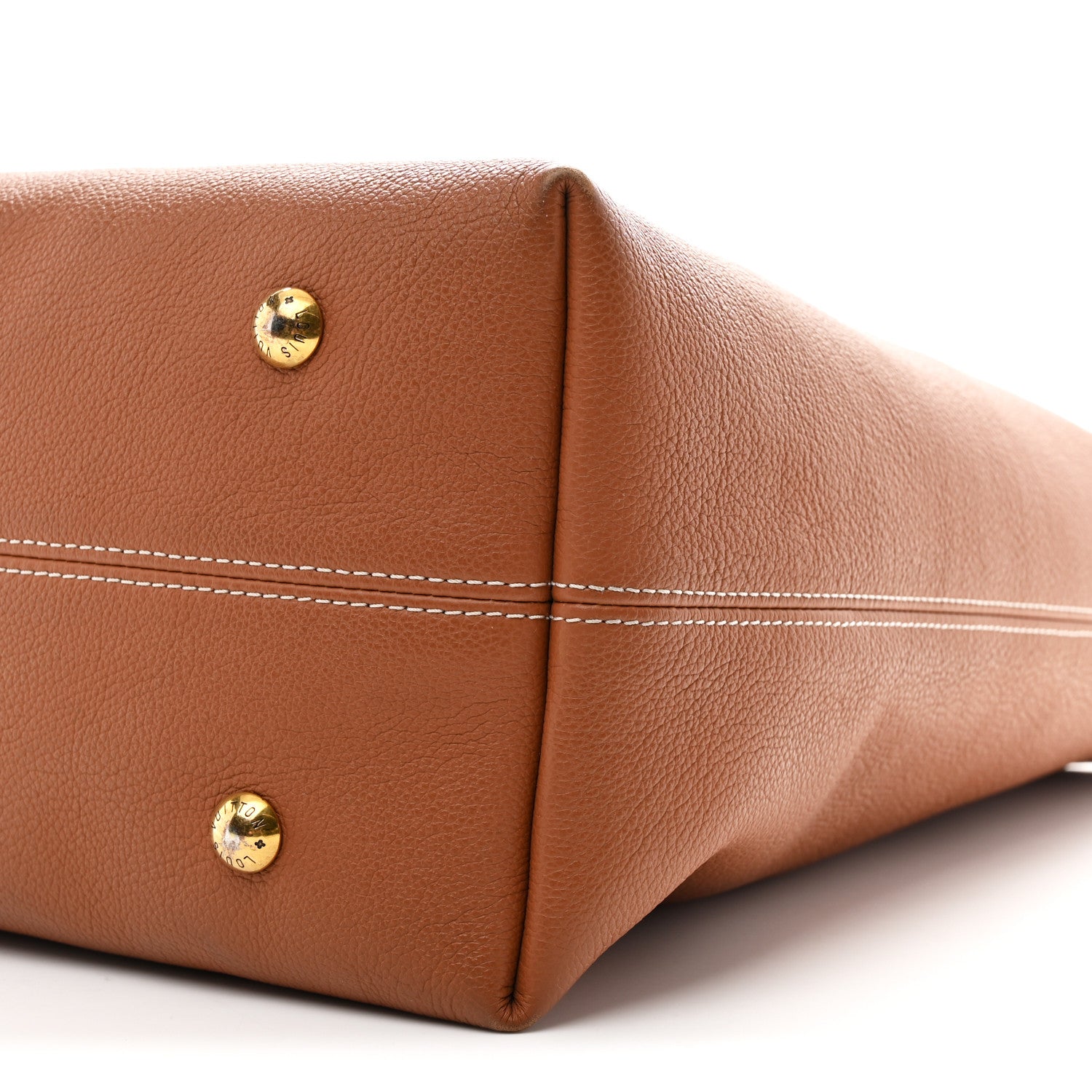 Grained Calfskin Low Key Hobo MM Cognac