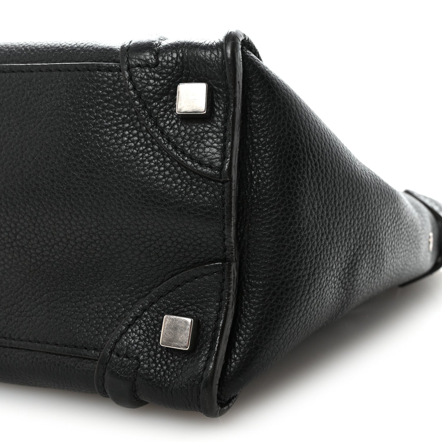 Drummed Calfskin Micro Luggage Black