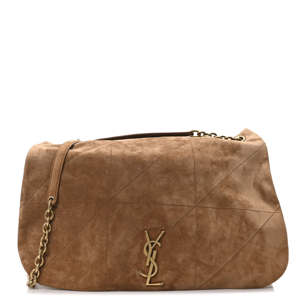 Suede Matelasse Monogram Large Jamie 4.3 Snuff