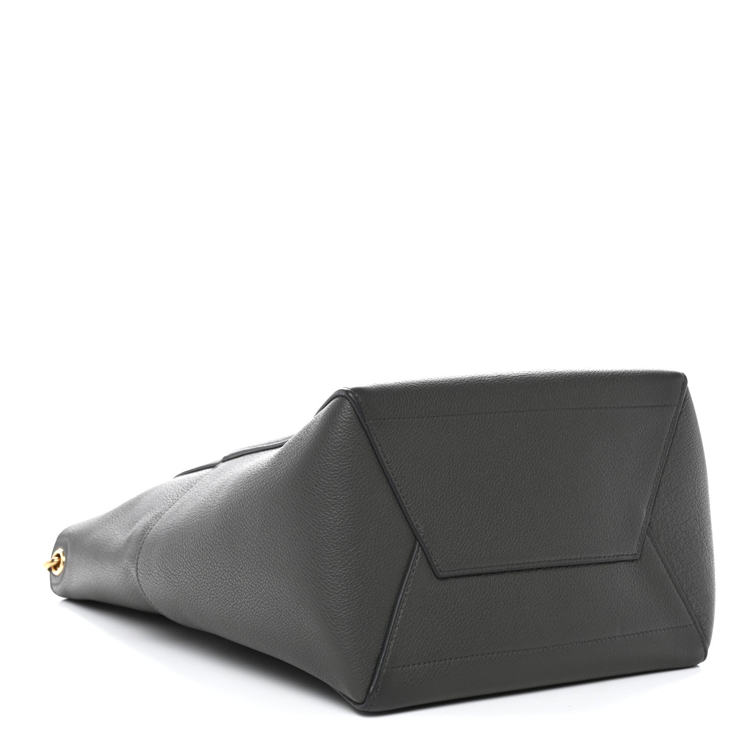 Soft Grained Calfskin Sangle Bucket Bag Grey