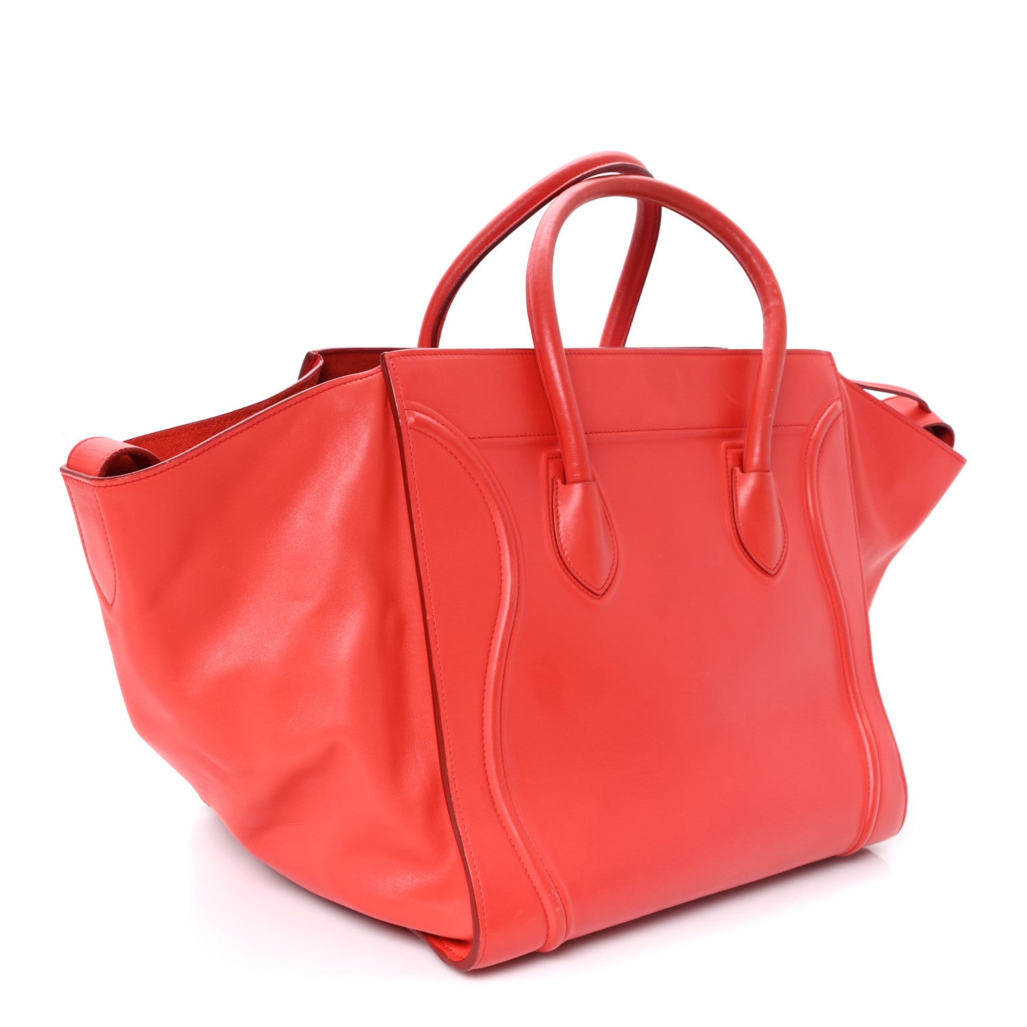 Supple Calfskin Medium Phantom Luggage Vermillion