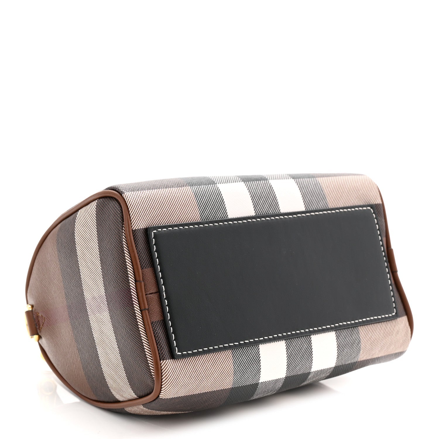 E-canvas Check Mini Bowling Bag Dark Birch Brown