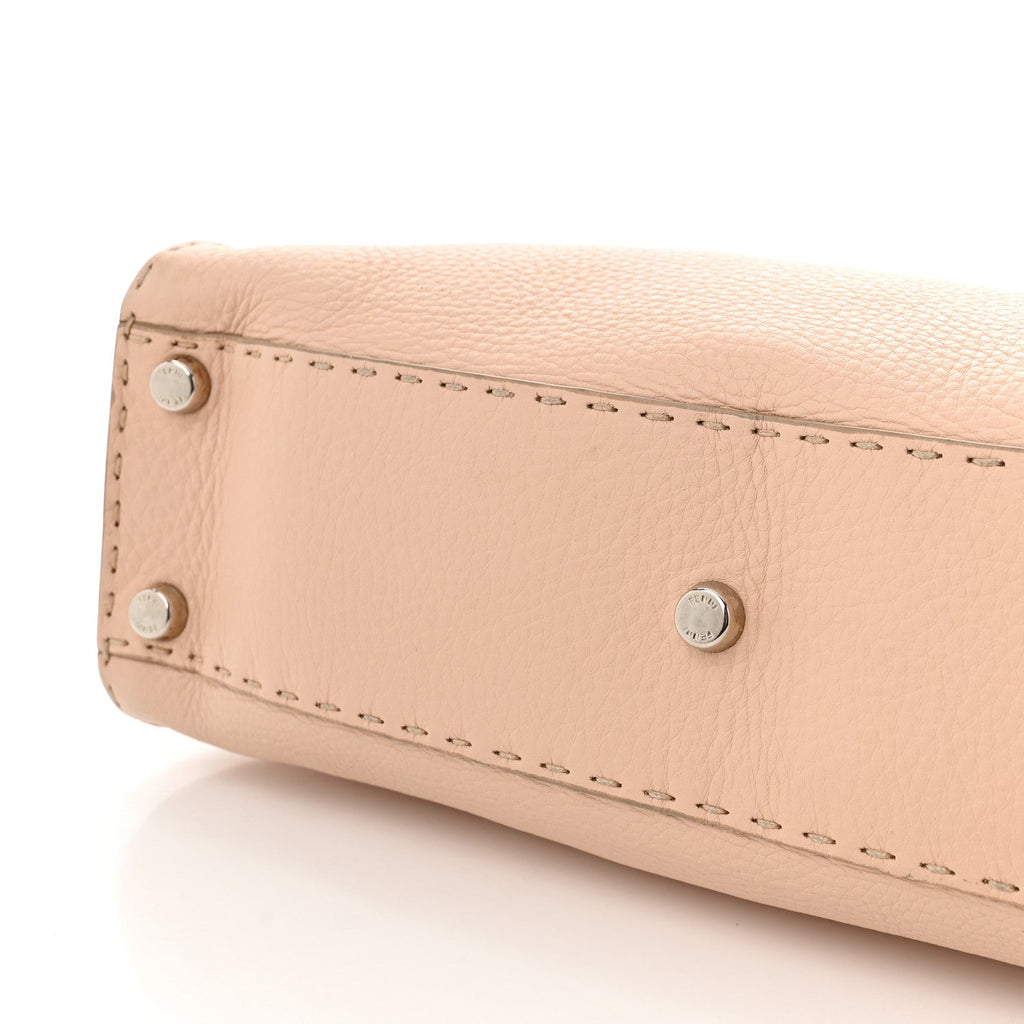 Cuoio Romano Selleria Bi-Color Medium Peekaboo Iconic Satchel Rosa Plaster Pesca