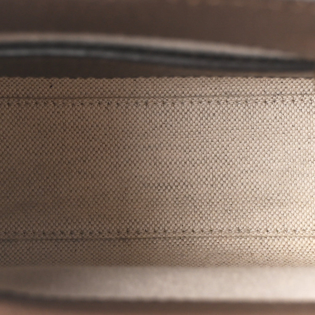 Monogram Jumbo GG Textured Dollar Calfskin Web Mini Vertical Tote Camel Ebony New Acero