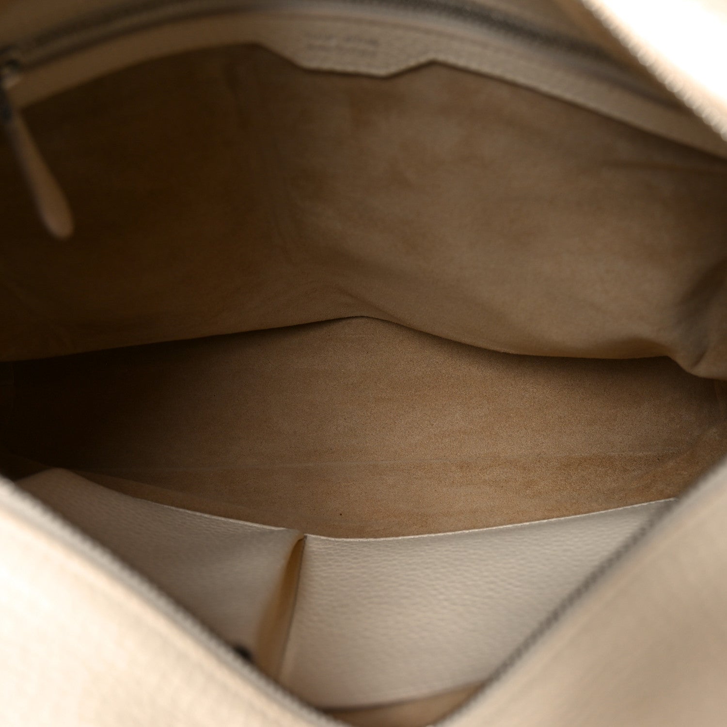 Grained Calfskin Medium Portfolio Tote Ivory
