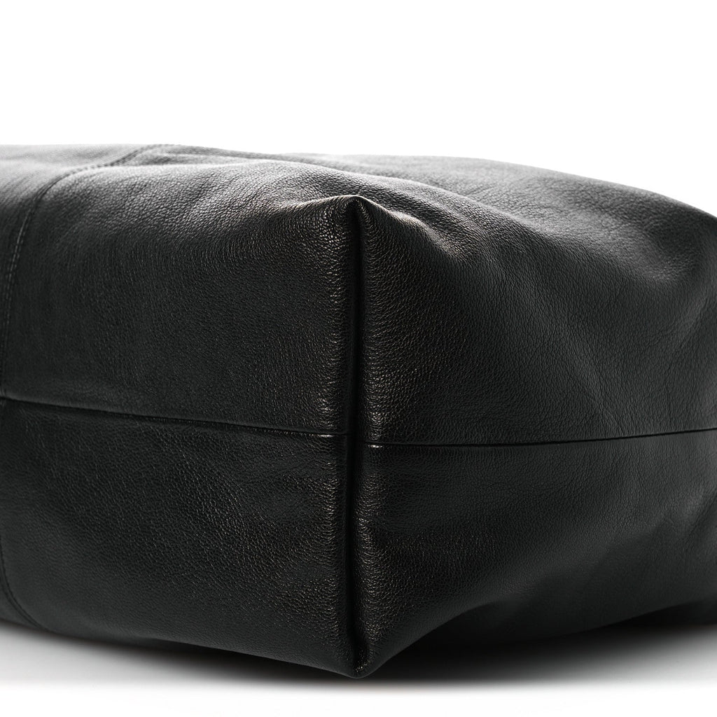 Grained Calfskin Medium Brea Crossbody Bag Black