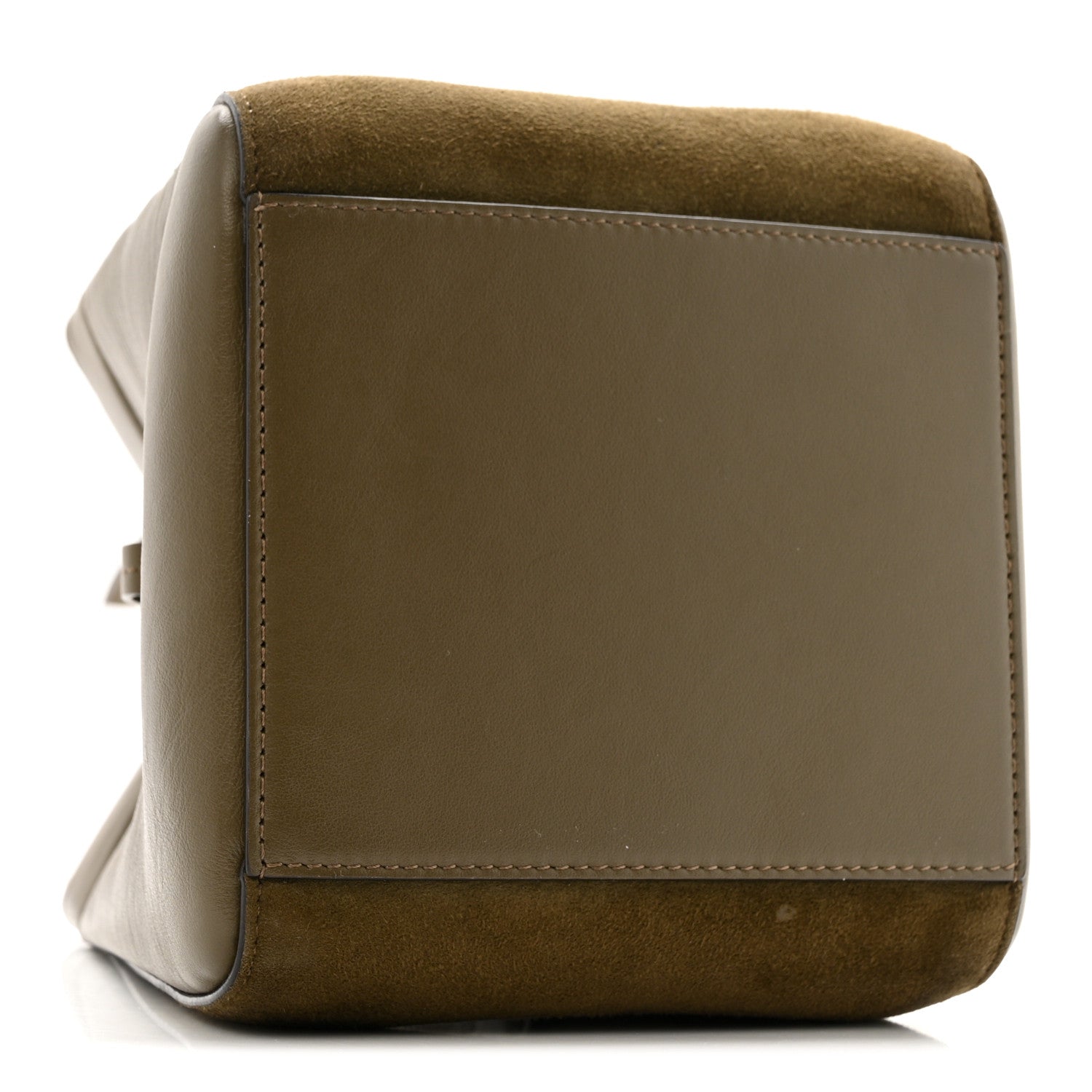 Vitello Vernice Camoscio Mini Fendi Origami Military Brown Avocado