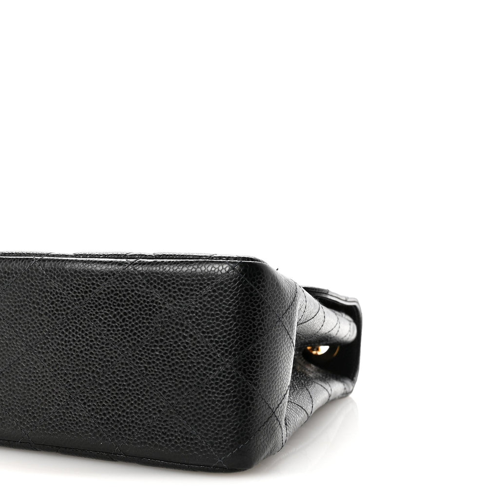 Caviar Jumbo Single Flap Black
