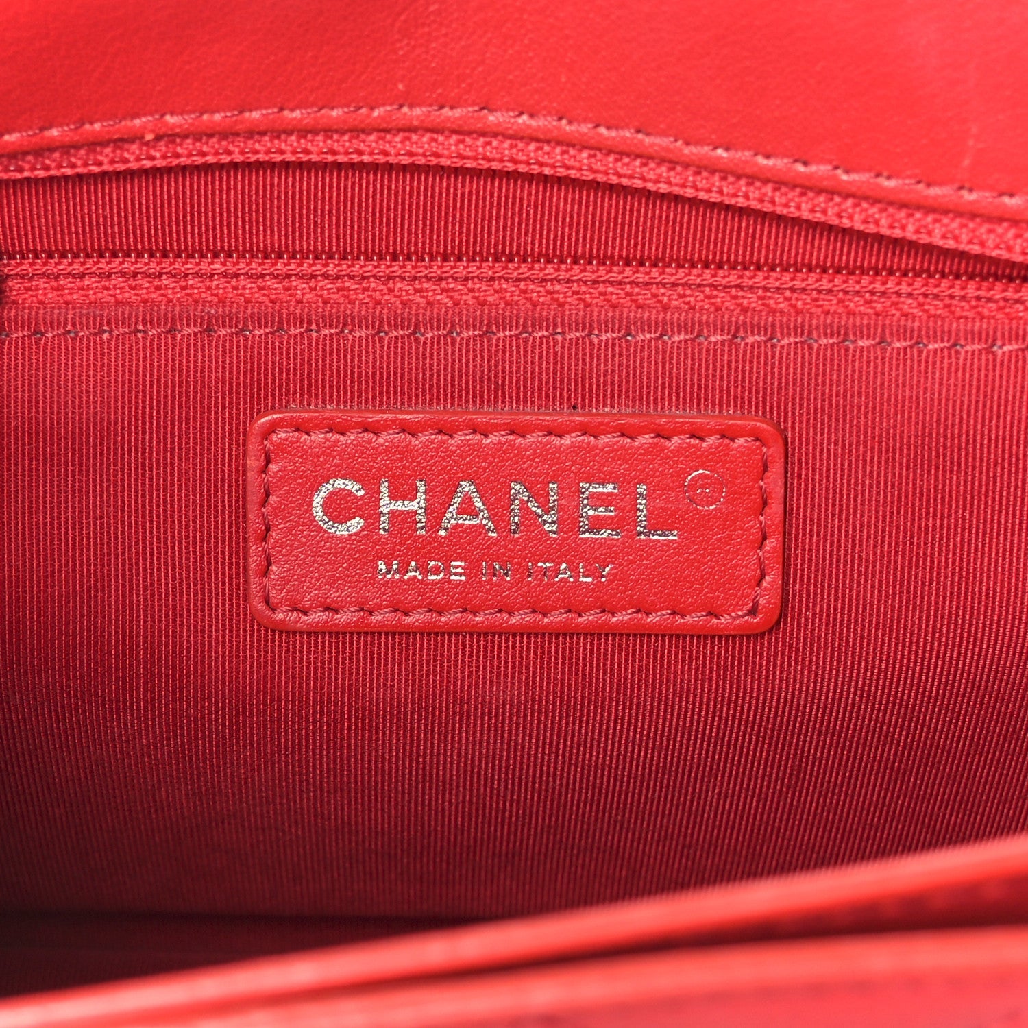 Caviar Quilted Small CC Box Top Flap Red