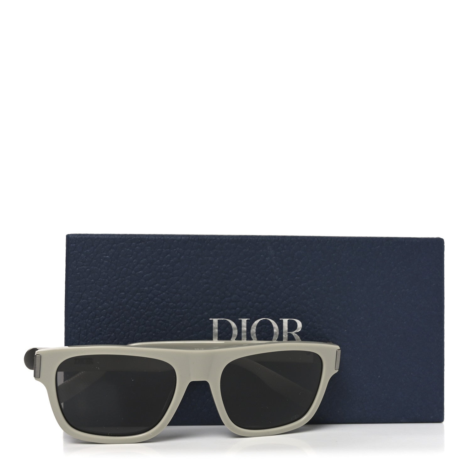 Acetate Rectangular CD Icon S31 Sunglasses Beige Smoke