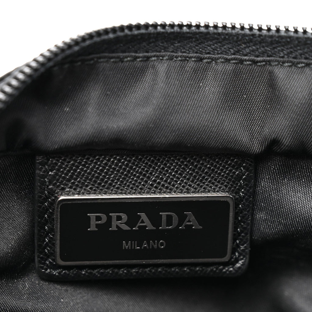 Nylon Vela Flat Messenger Bag Black