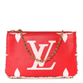 Monogram Giant Double Zip Pochette Rouge