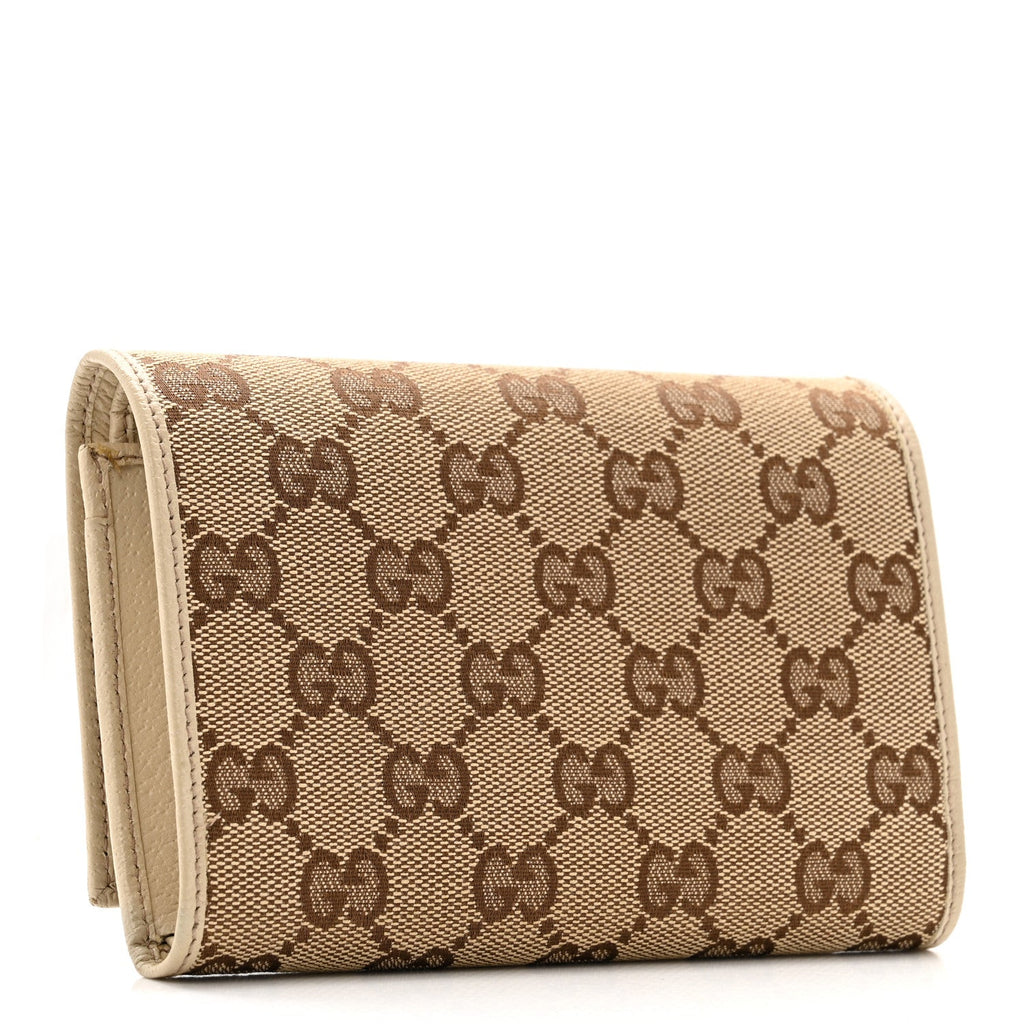 Monogram Two Fold Wallet Beige