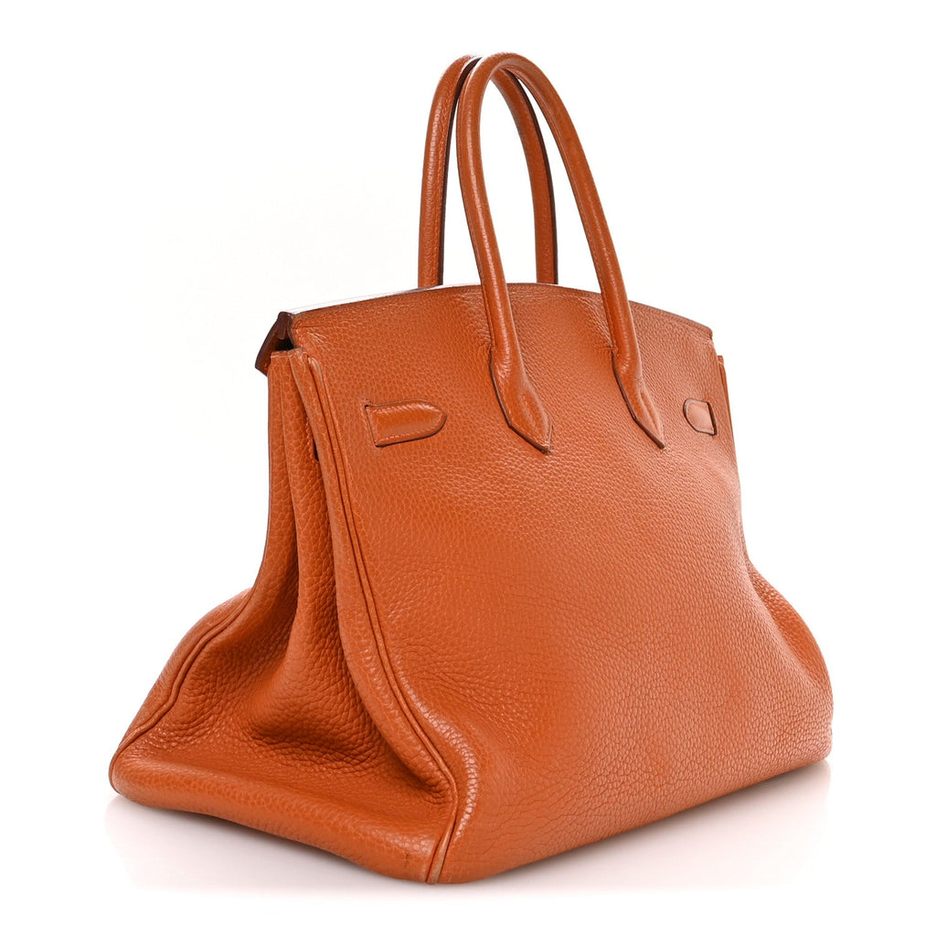 Taurillon Clemence Birkin 35 Orange