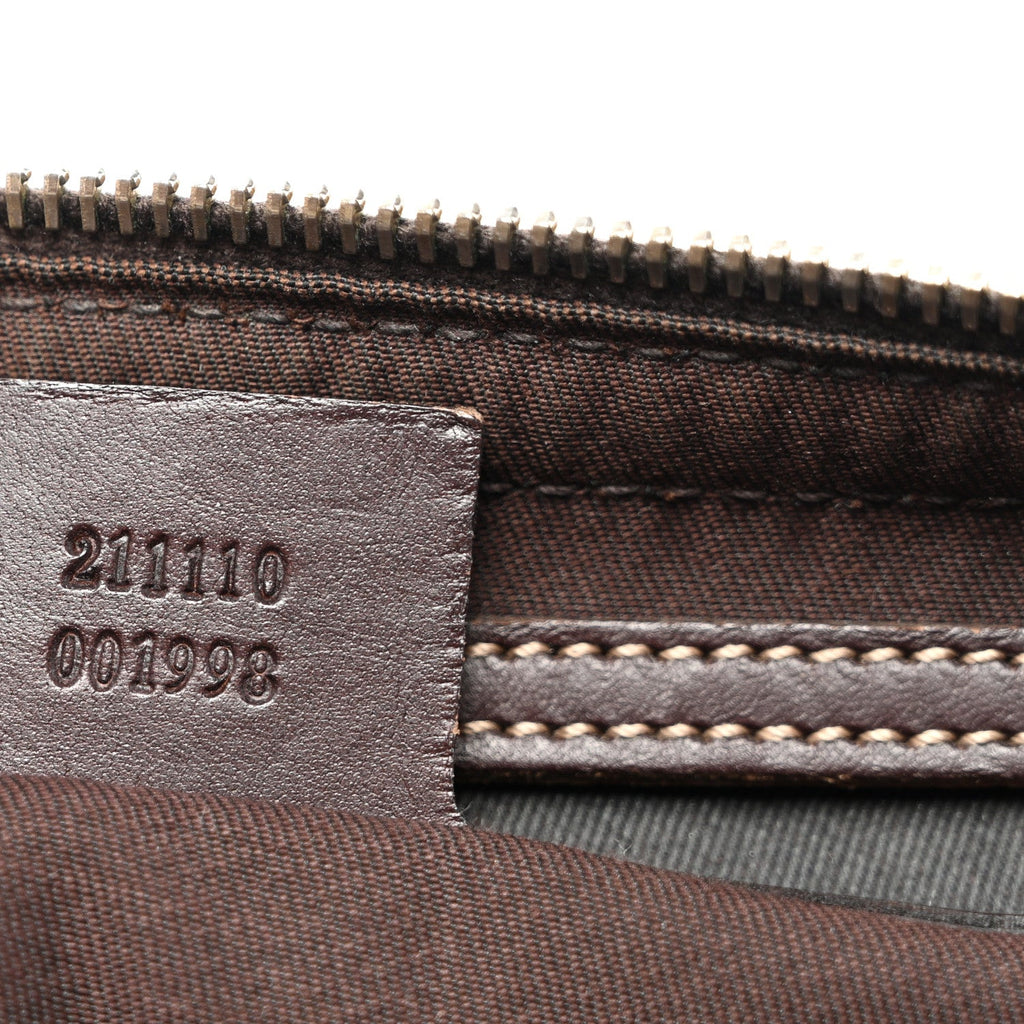 GG Supreme Monogram Belt Bag Dark Brown