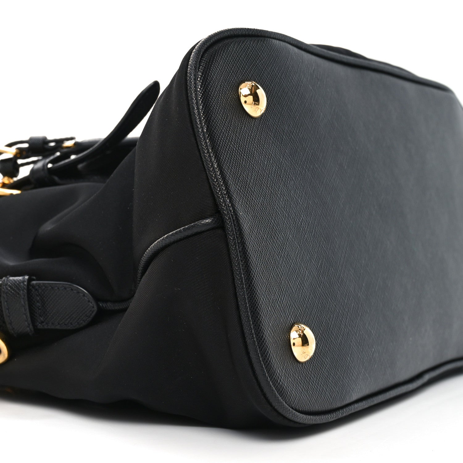 Tessuto Nylon Saffiano Small Tote Black