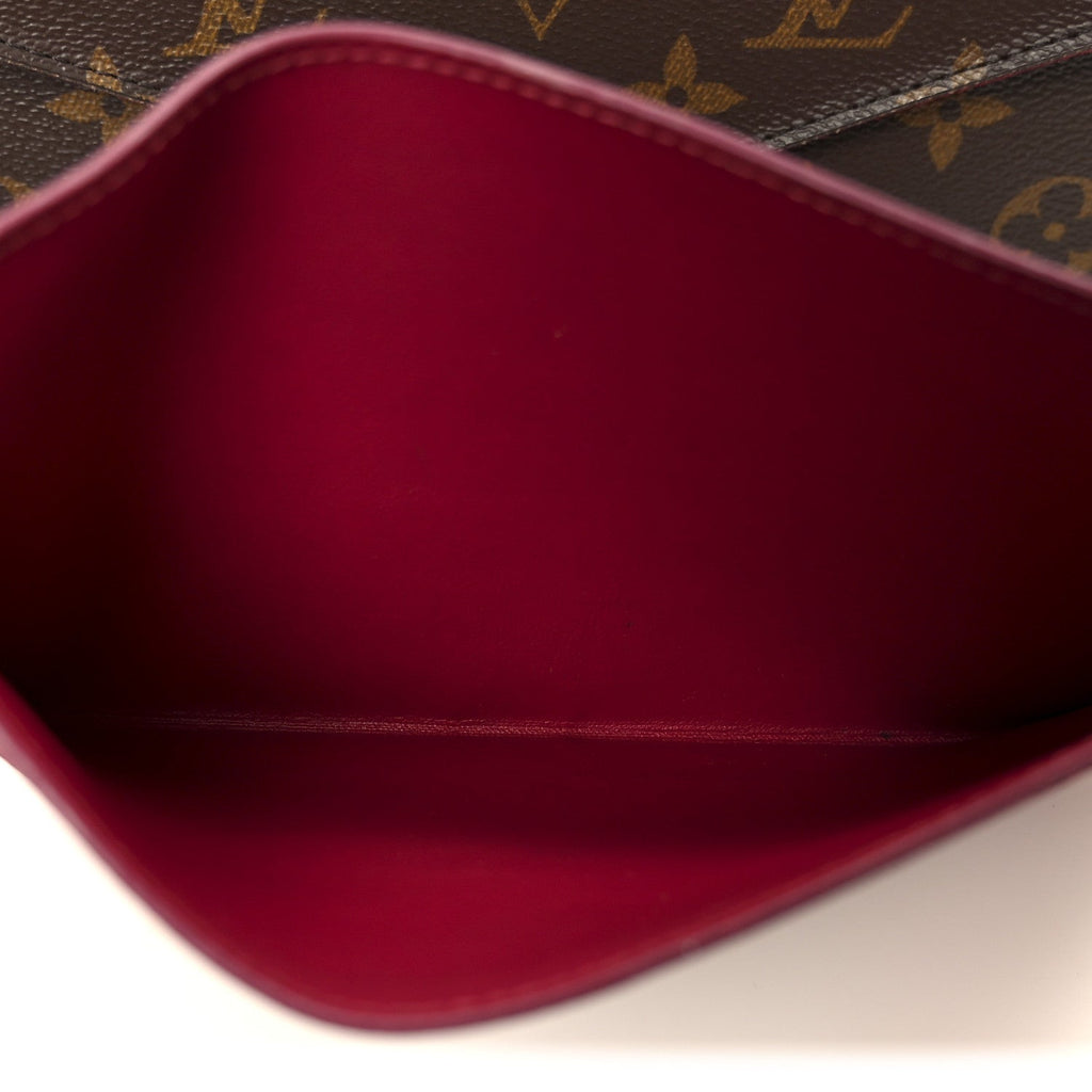Monogram Pochette Felicie Chain Wallet Fuchsia
