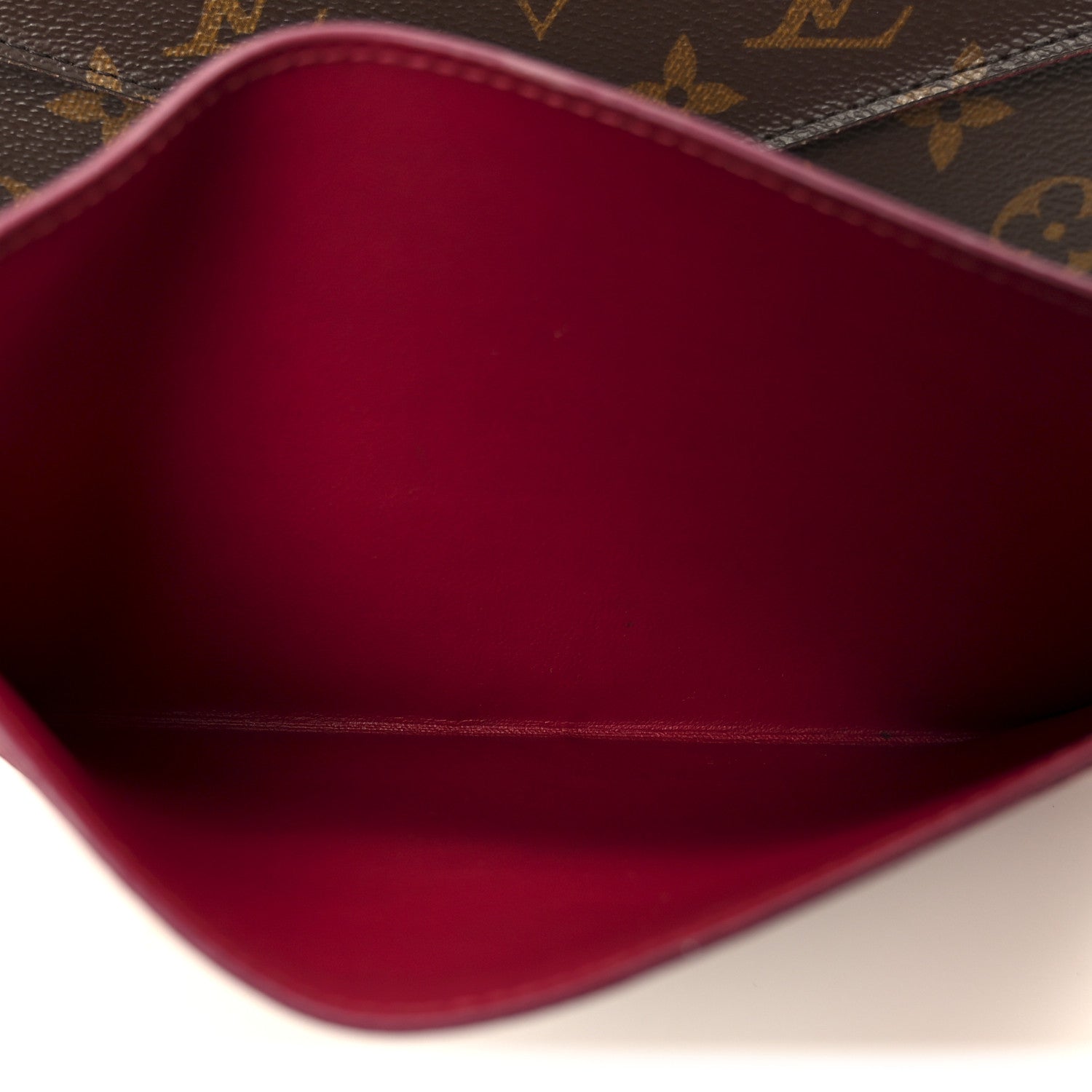 Monogram Pochette Felicie Chain Wallet Fuchsia