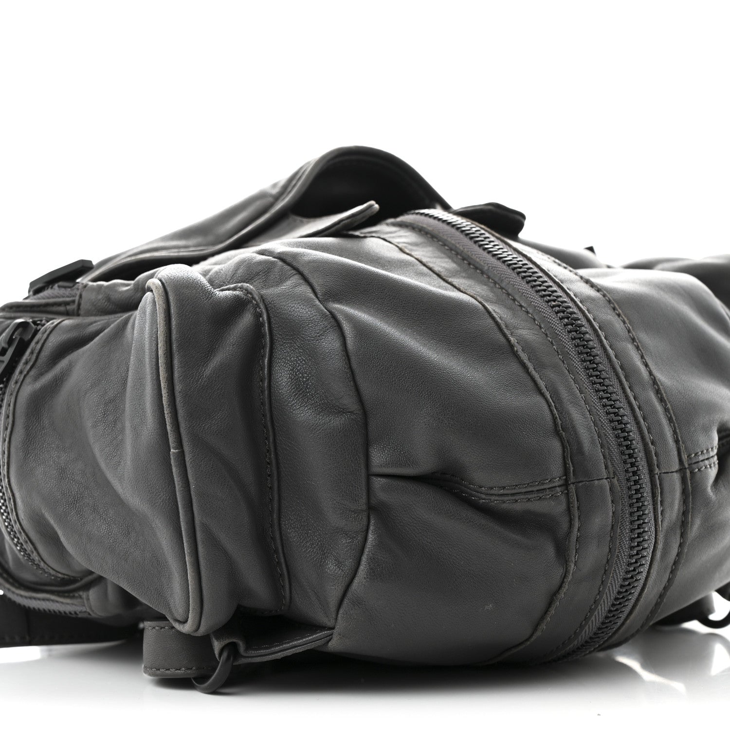 Lambskin Backpack Bag Grey