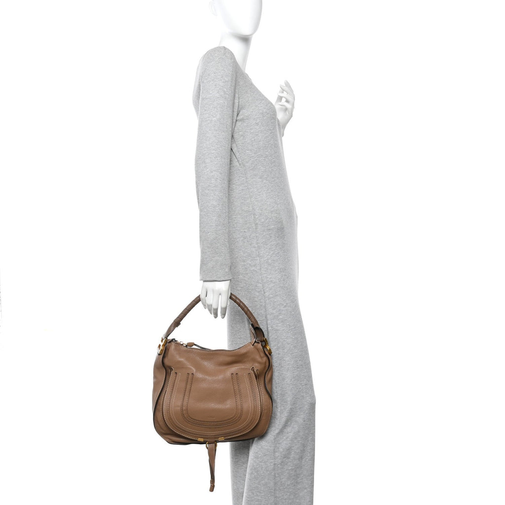 Calfskin Medium Marcie Satchel Nut