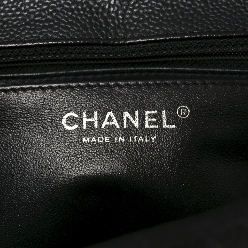 Caviar Quilted Jumbo Single Flap Black