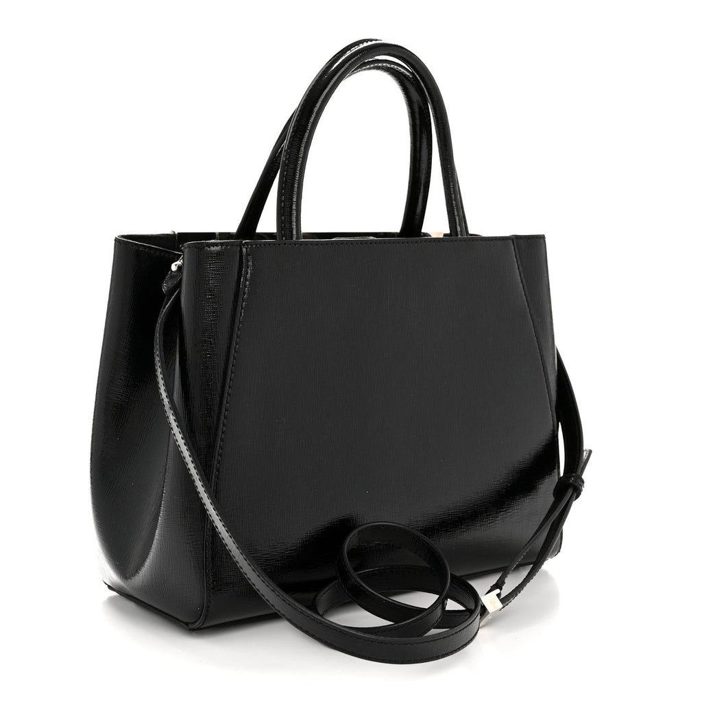 Patent Vitello Elite Petite 2Jours Tote Black
