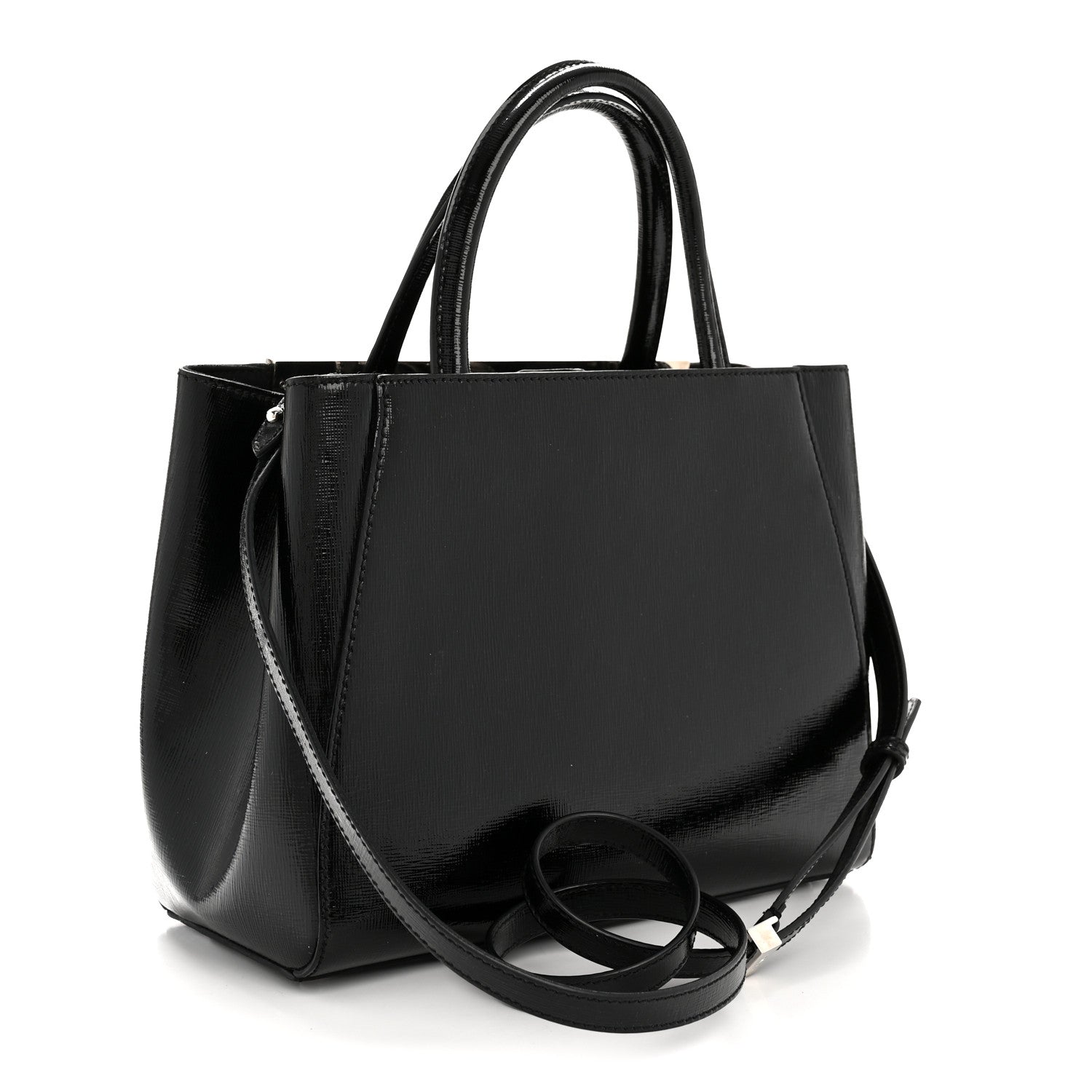 Patent Vitello Elite Petite 2Jours Tote Black