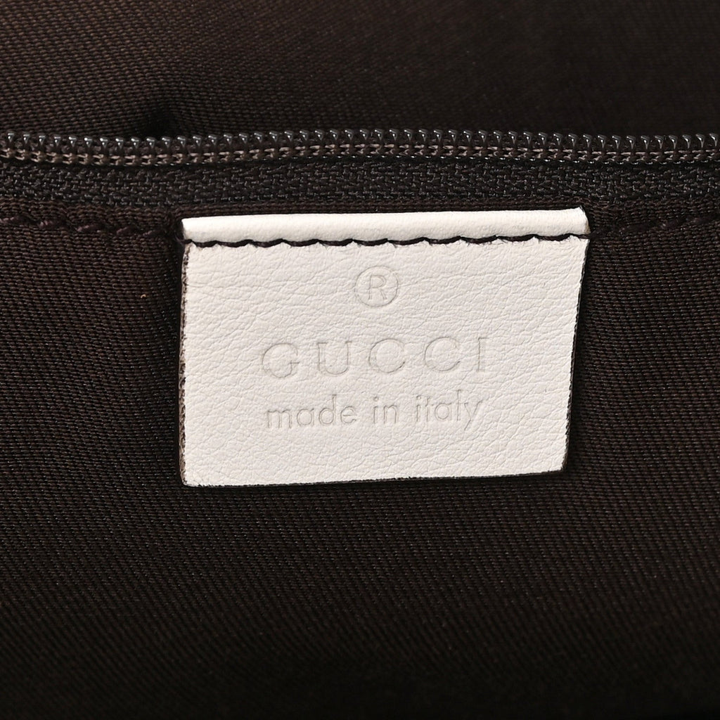 Monogram D Gold Tote  White