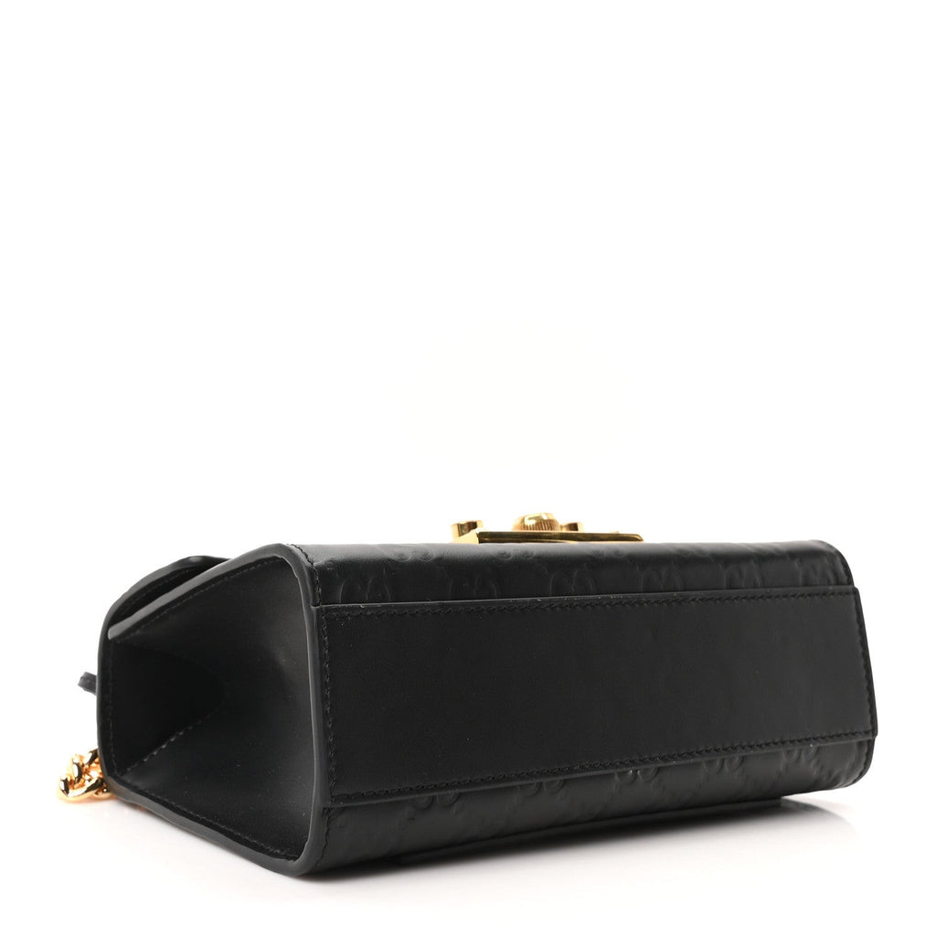 Guccissima Small Padlock Shoulder Bag Black