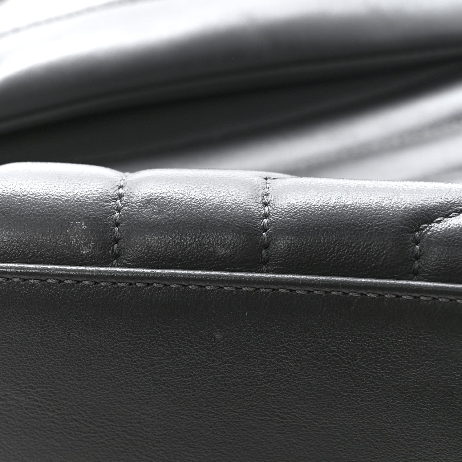 Calfskin Y Quilted Monogram Medium Loulou Chain Satchel Storm