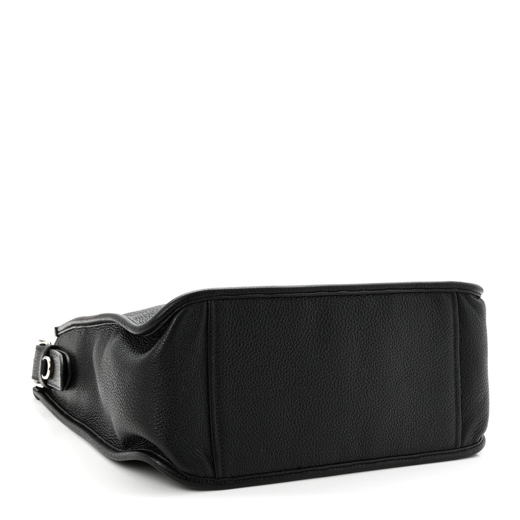Vitello Daino Soft Hobo Messenger Bag Black