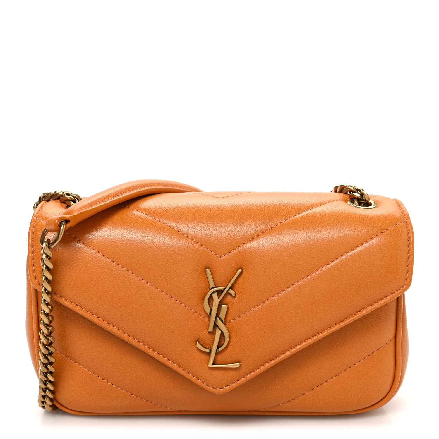 Daytona Lambskin Matelasse Chevron Quilted Mini Loulou Dry Spell Dry Spell