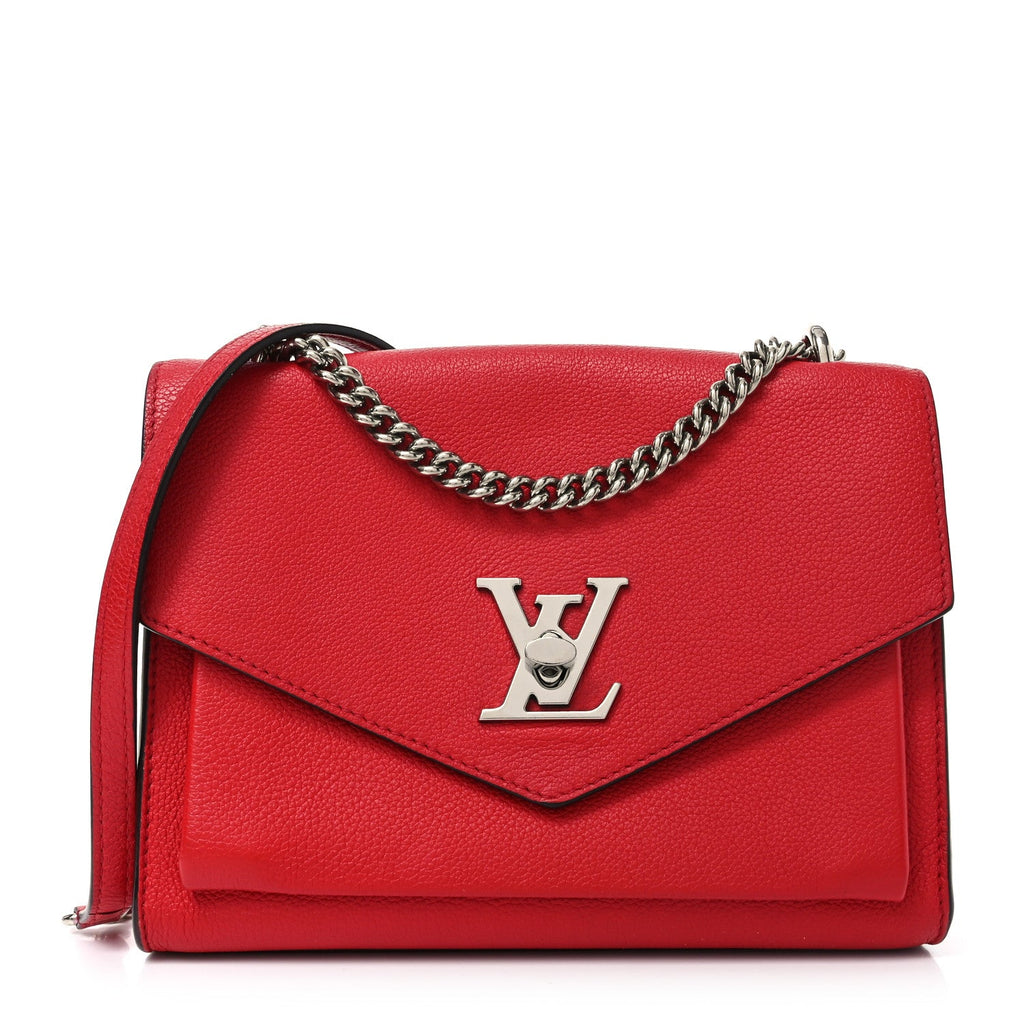 Soft Calfskin My Lockme Chain Bag BB Poppy