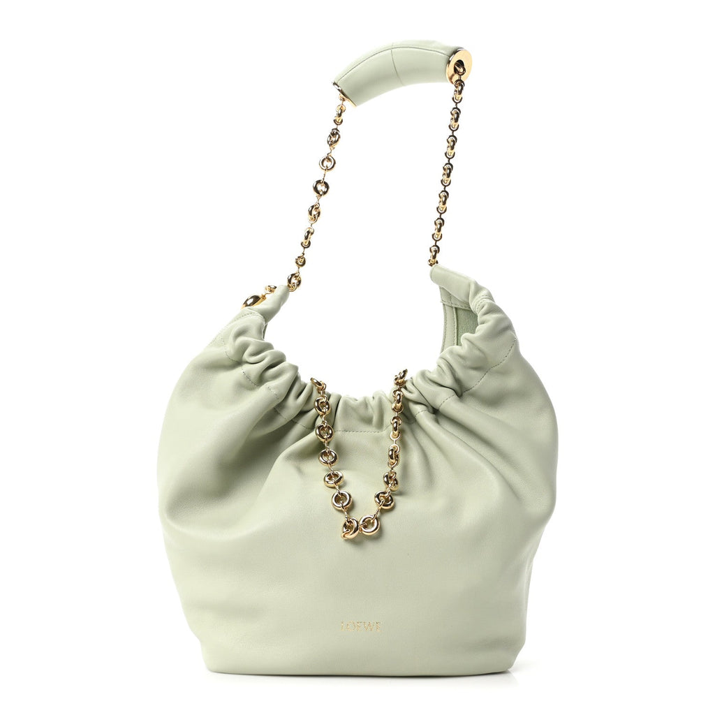 Mellow Nappa Lambskin Small Squeeze Bag Spring Jade