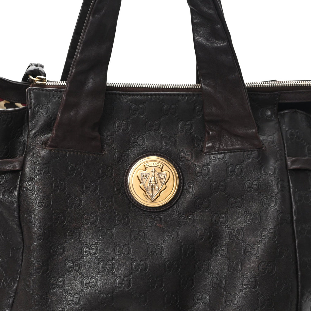 Guccissima Medium Hysteria Tote Brown