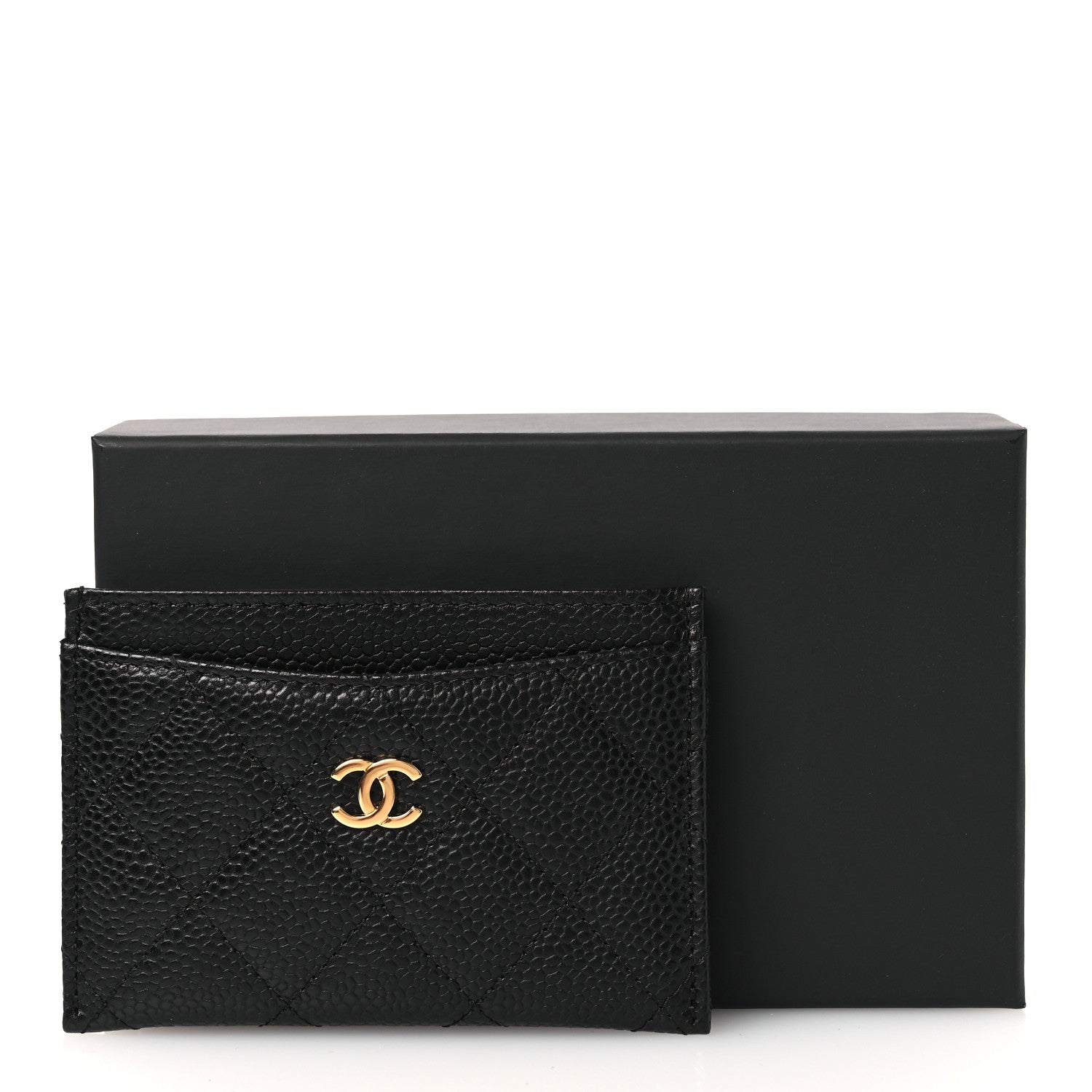 Caviar Quilted  Holder Black