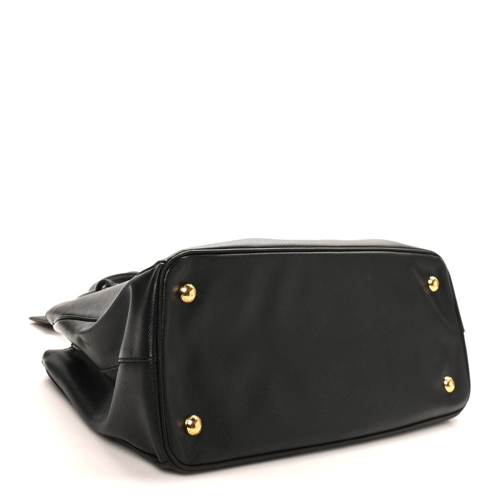 Saffiano Lux Medium Tote Black