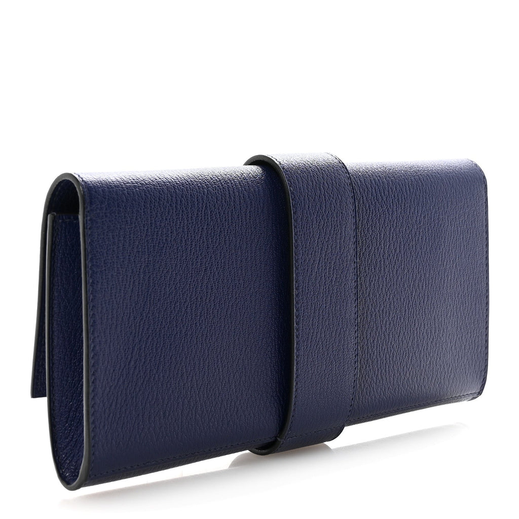 Chevre Mysore Medor 23 Clutch Bleu Encre