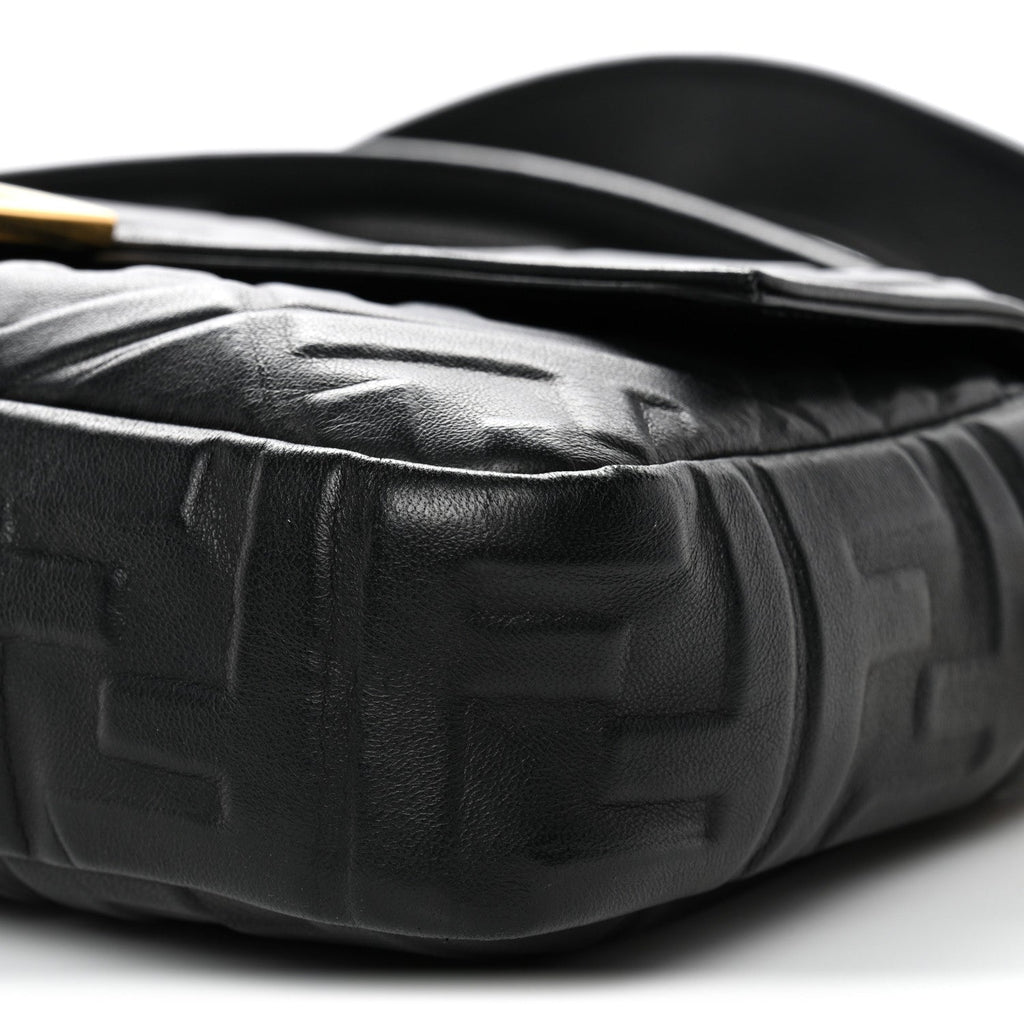 Nappa FF 1974 Embossed Baguette Black