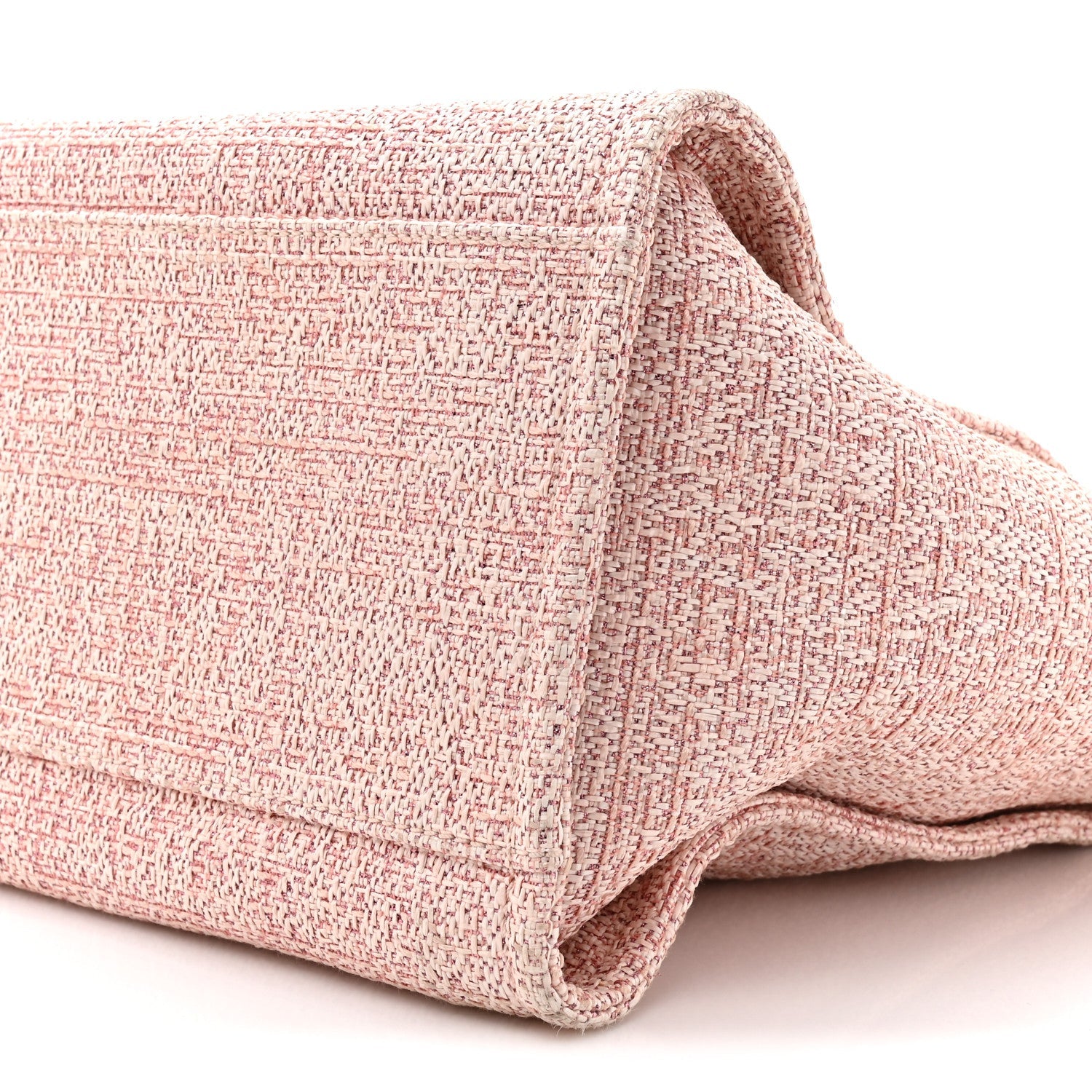 Lurex Boucle Deauville Medium Tote  Pink