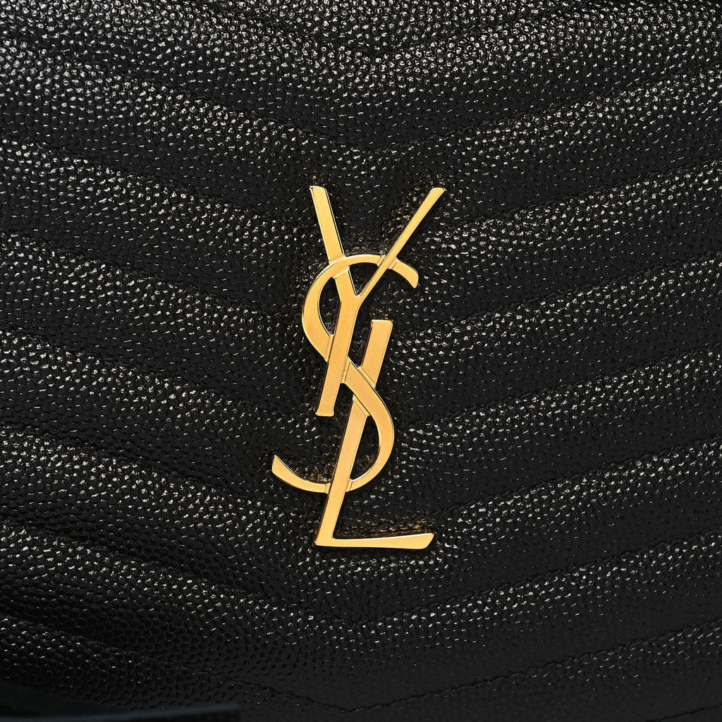 Grain De Poudre Matelasse Monogram Mini Lou Camera Bag Black