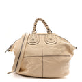 Wrinkled Lambskin Large Chain Wrap Nightingale Beige