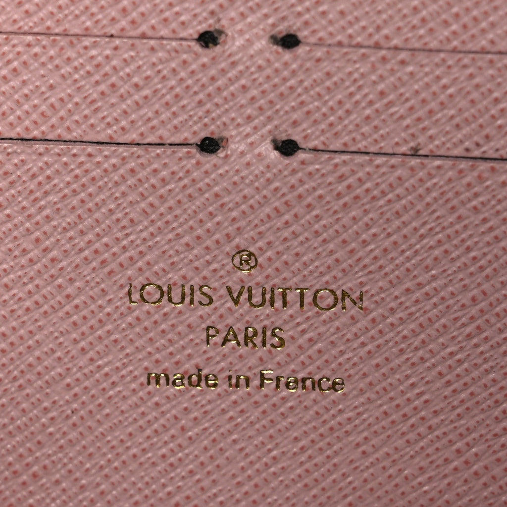 Damier Ebene Clemence Wallet Rose Ballerine